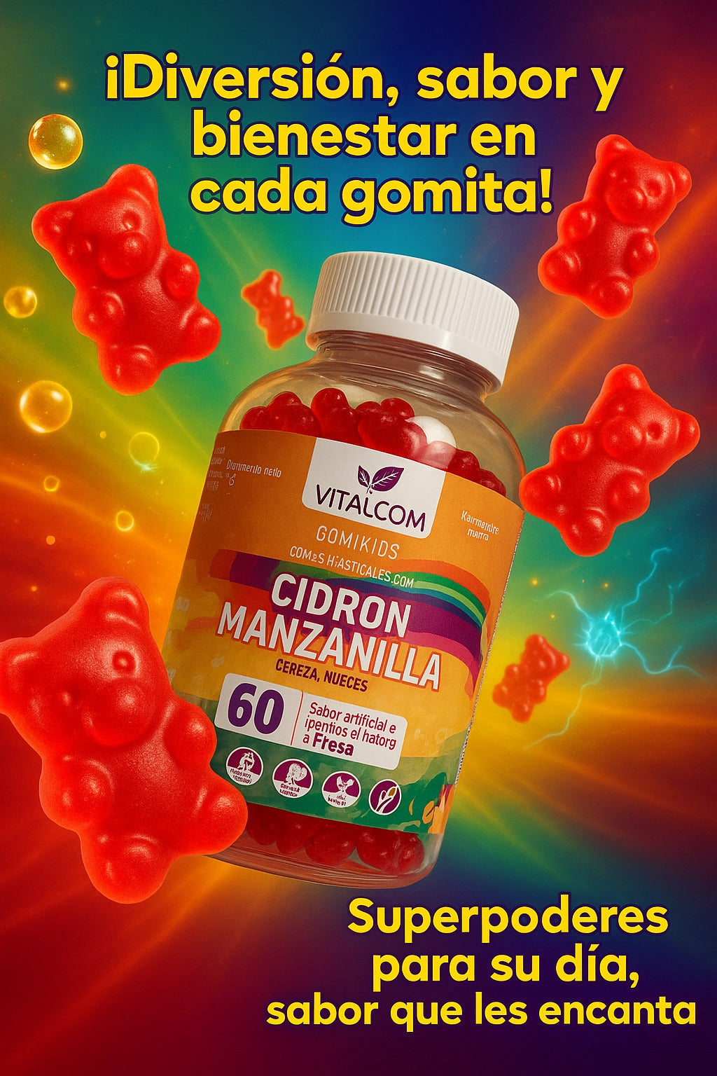 Gomikids Cidron De Manzana Vitalcom X 60 unds